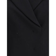 Max Mara Black Fleece Wool Coat