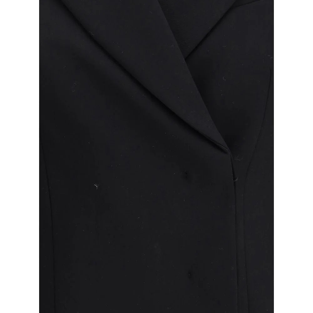 Max Mara Black Fleece Wool Coat - IT40 | M