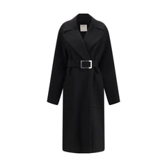 Max Mara Black Fleece Wool Coat - IT42 | L