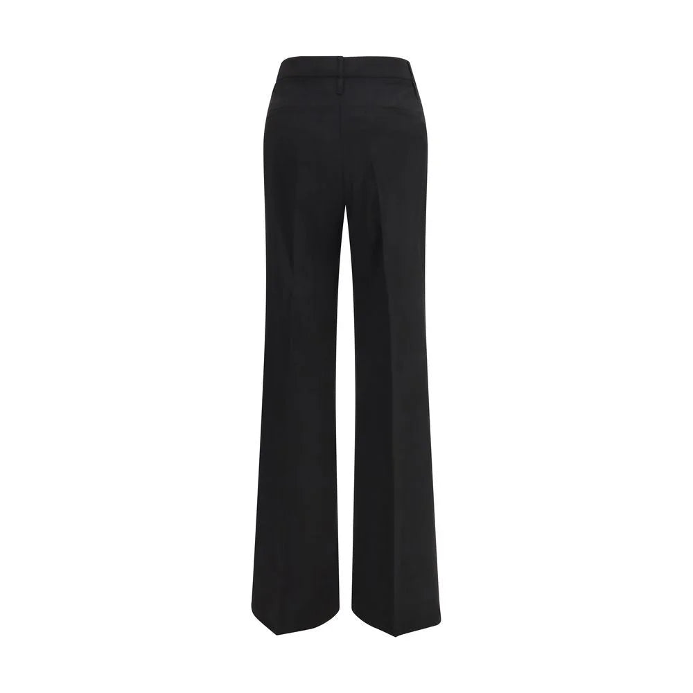 Max Mara Svarta Ullblandning Flarebyxor