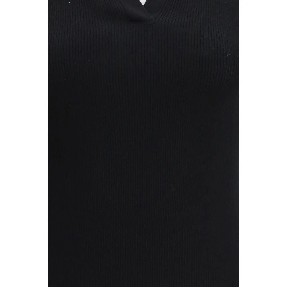 Max Mara Black Fleece Wool Pattern Shirt