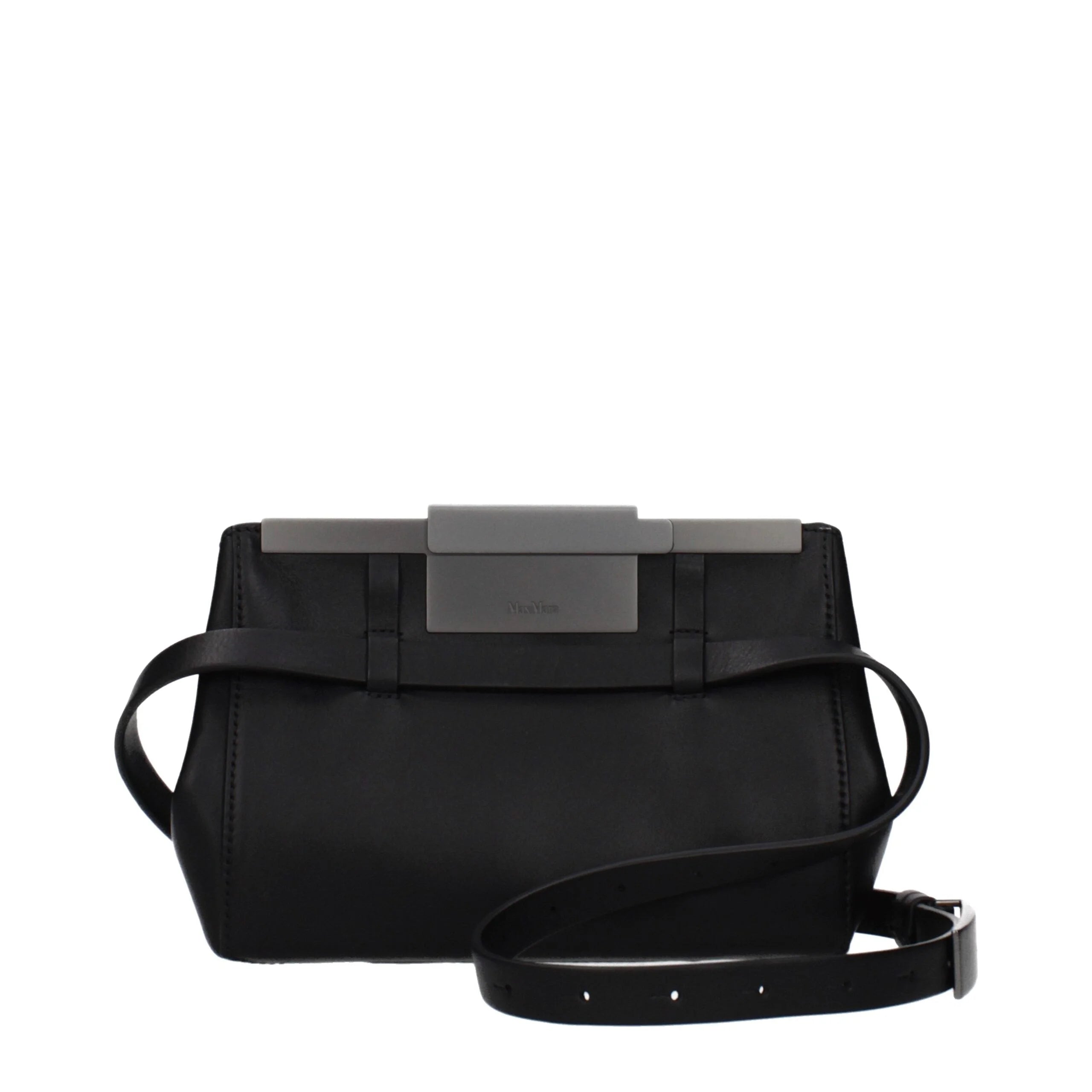 Max Mara Black Leather Crossbody Bag