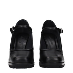 Max Mara Black Leather High Heel Pumps