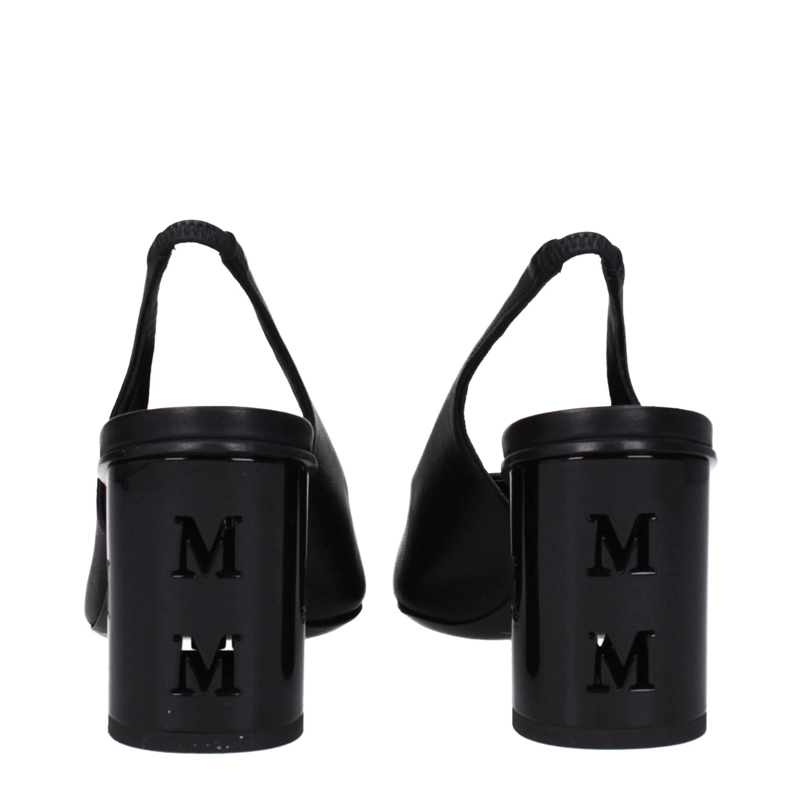 Max Mara Black Leather High Heel Pumps - Heels