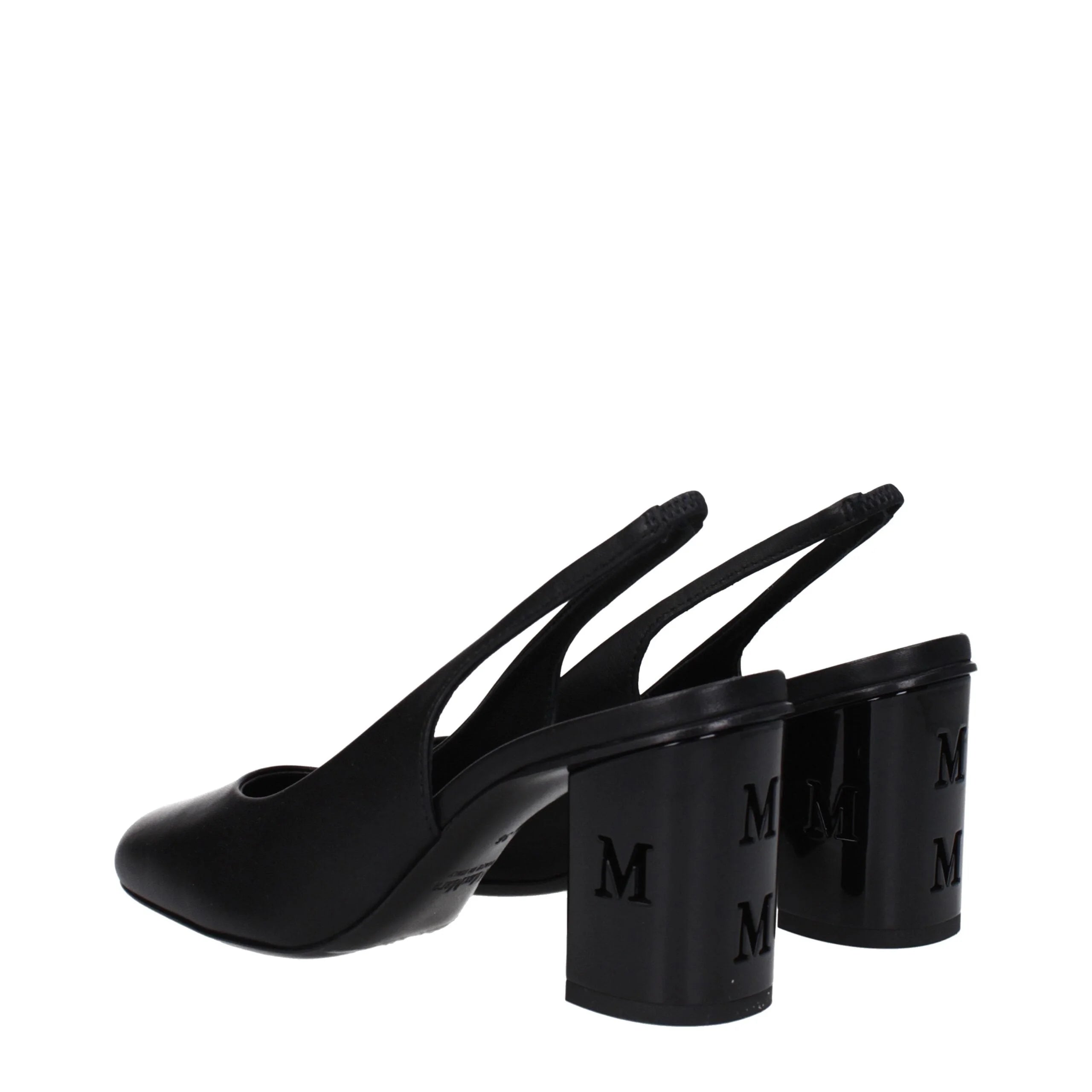 Max Mara Black Leather High Heel Pumps - Heels