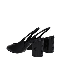 Max Mara Black Leather High Heel Pumps - Heels