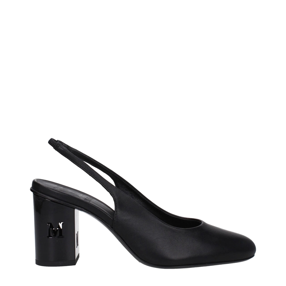 Max Mara Black Leather High Heel Pumps - Heels