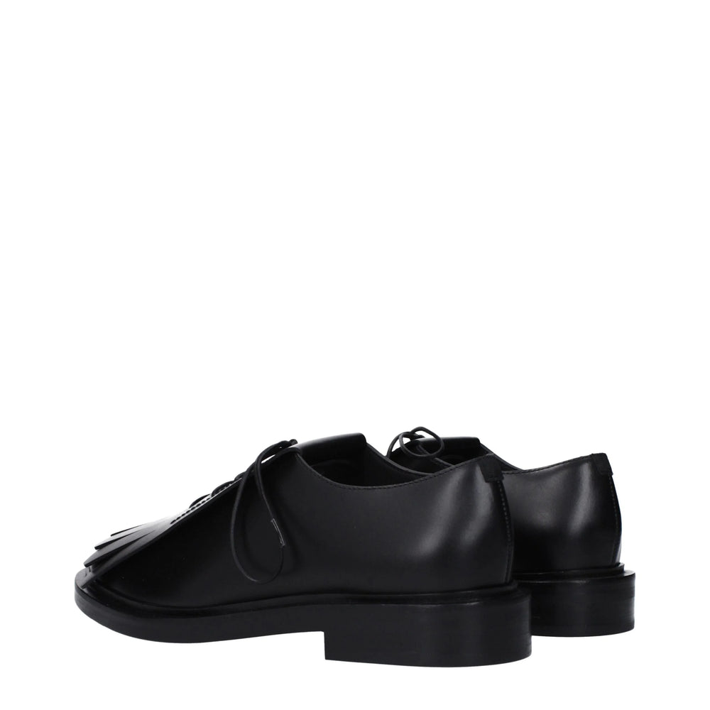 Max Mara Black Leather Oxfords And Derbies