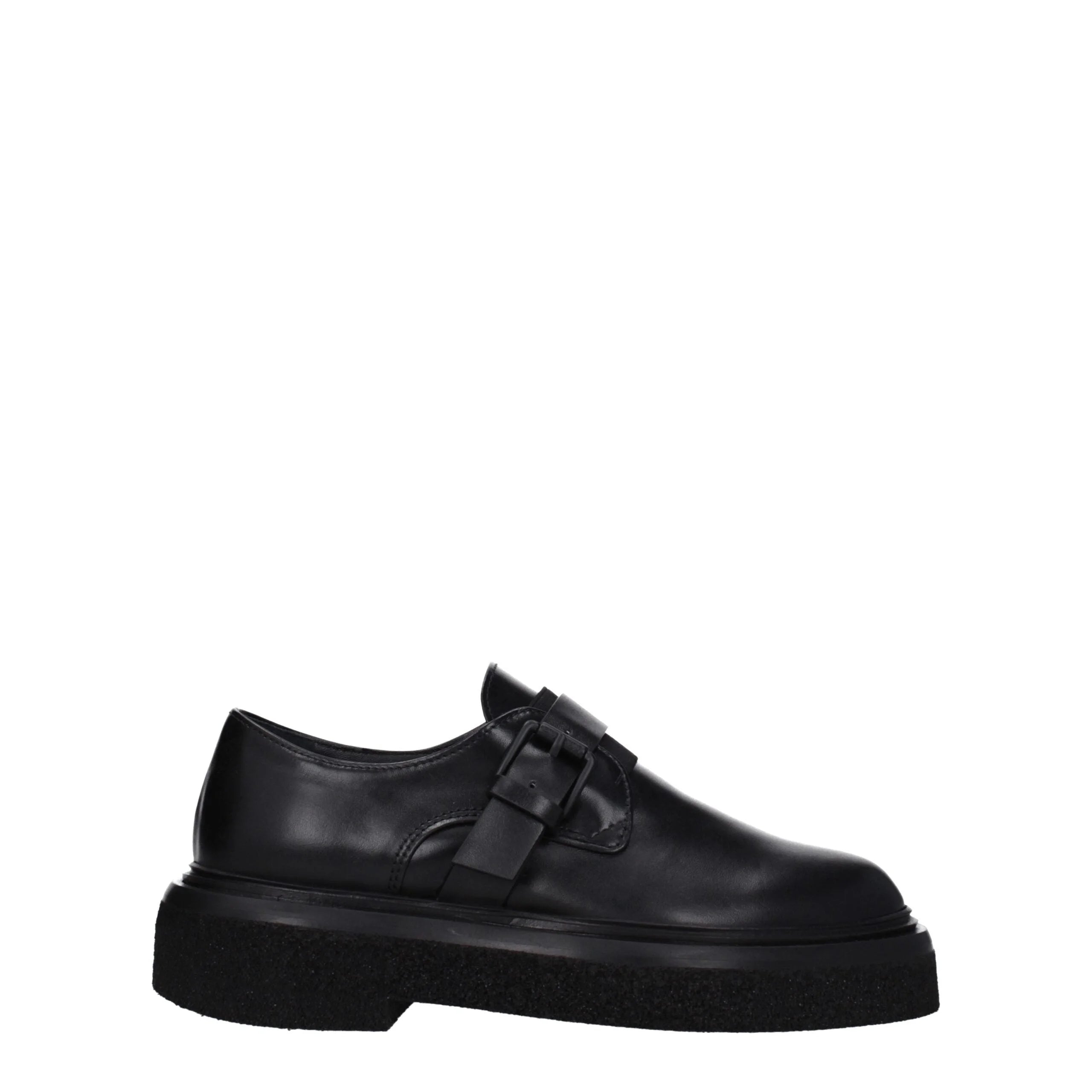 Max Mara Black Leather Oxfords And Derbies