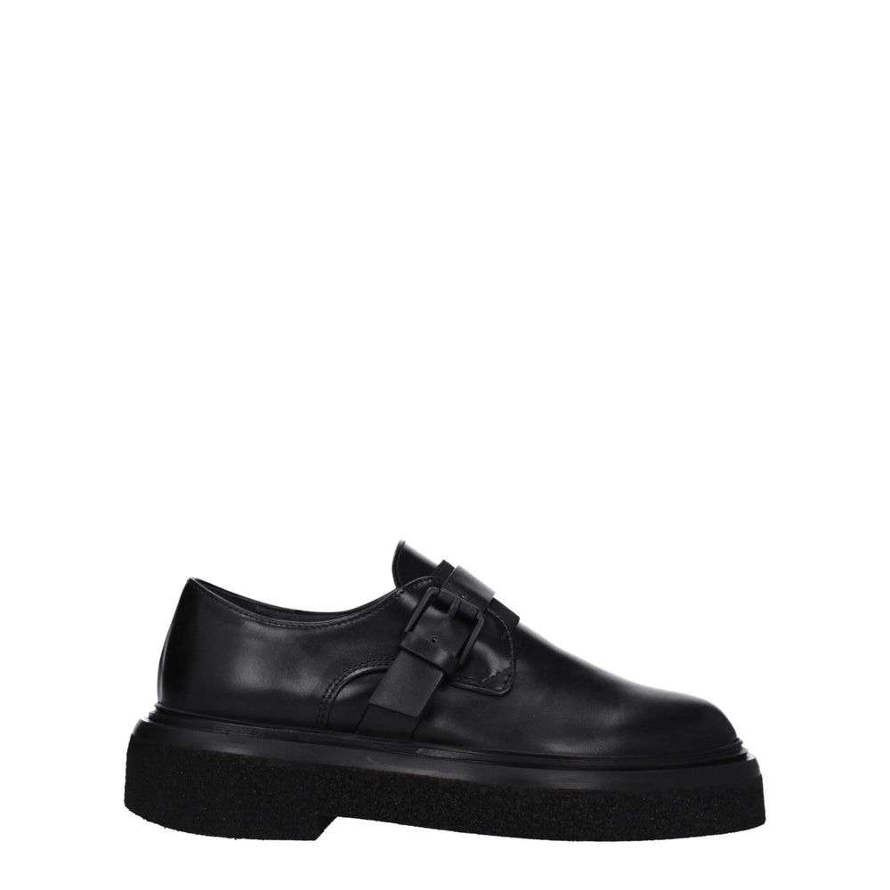Max Mara Black Leather Oxfords And Derbies