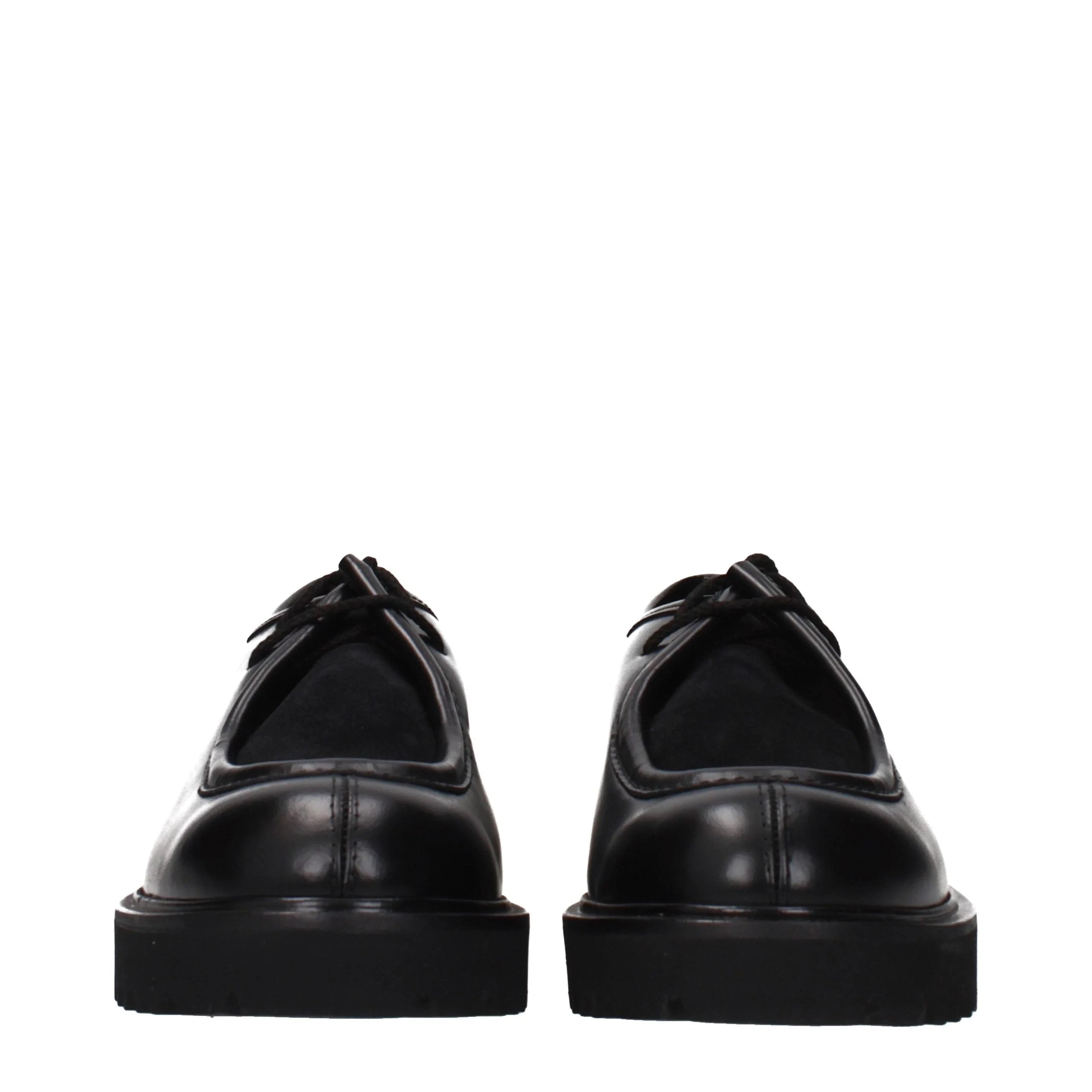 Max Mara Black Leather Oxfords And Derbies - EU38.5/US8.5