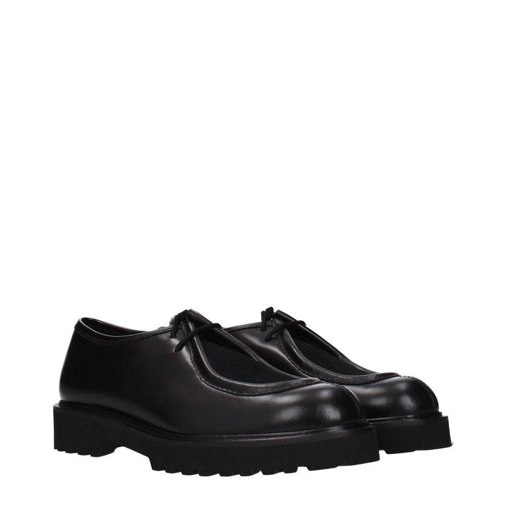 Max Mara Black Leather Oxfords And Derbies - EU38.5/US8.5