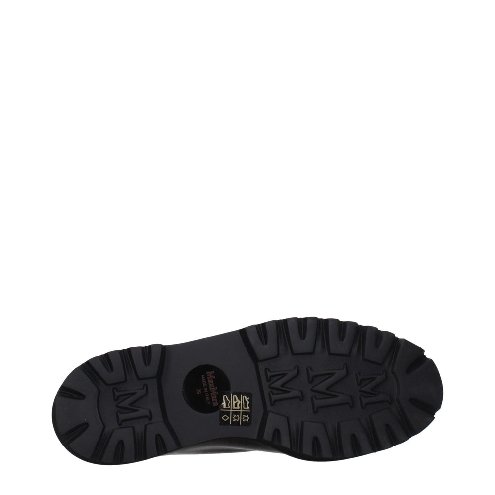 Max Mara Black Leather Oxfords And Derbies - EU38.5/US8.5