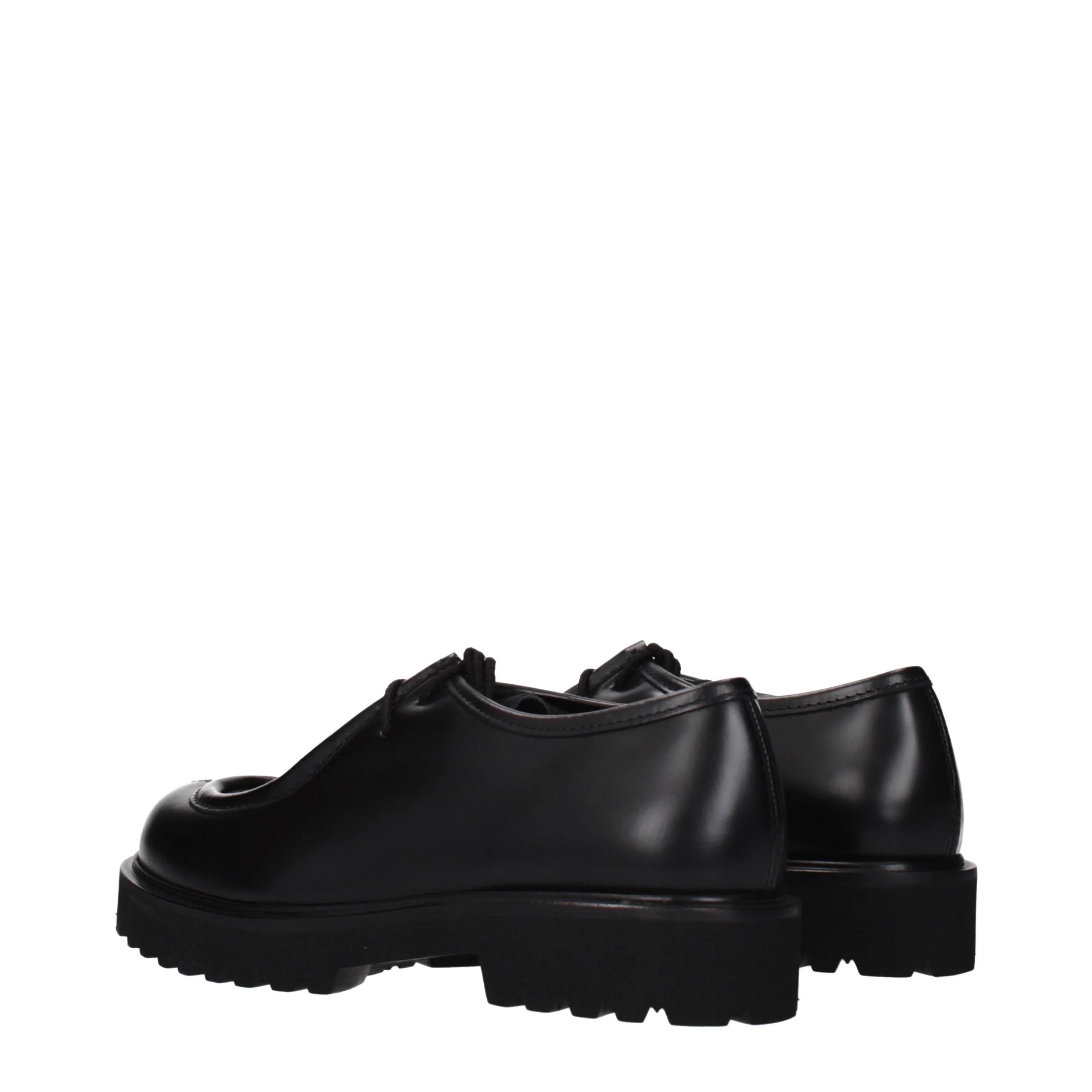 Max Mara Black Leather Oxfords And Derbies - EU38.5/US8.5