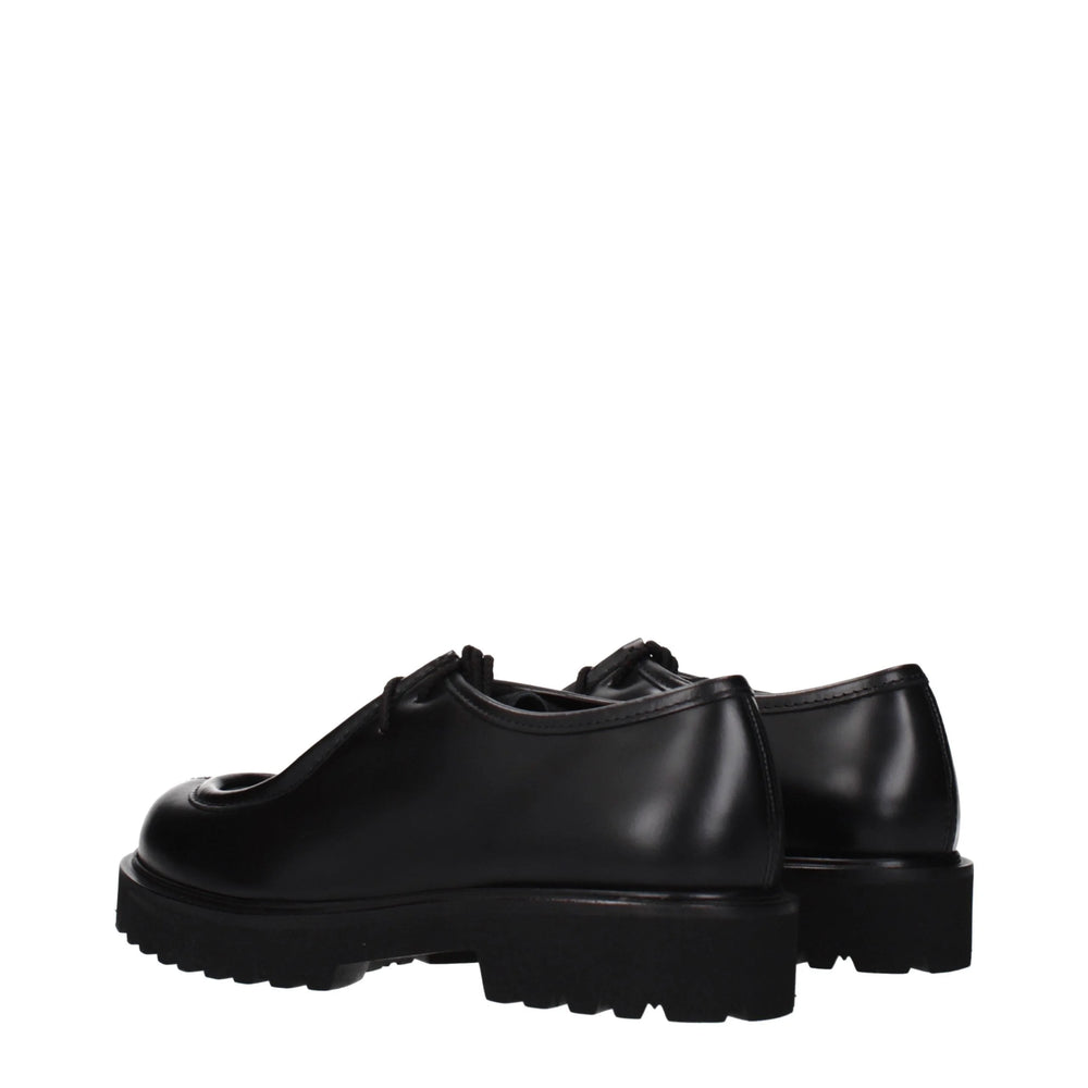 Max Mara Black Leather Oxfords And Derbies - EU38.5/US8.5
