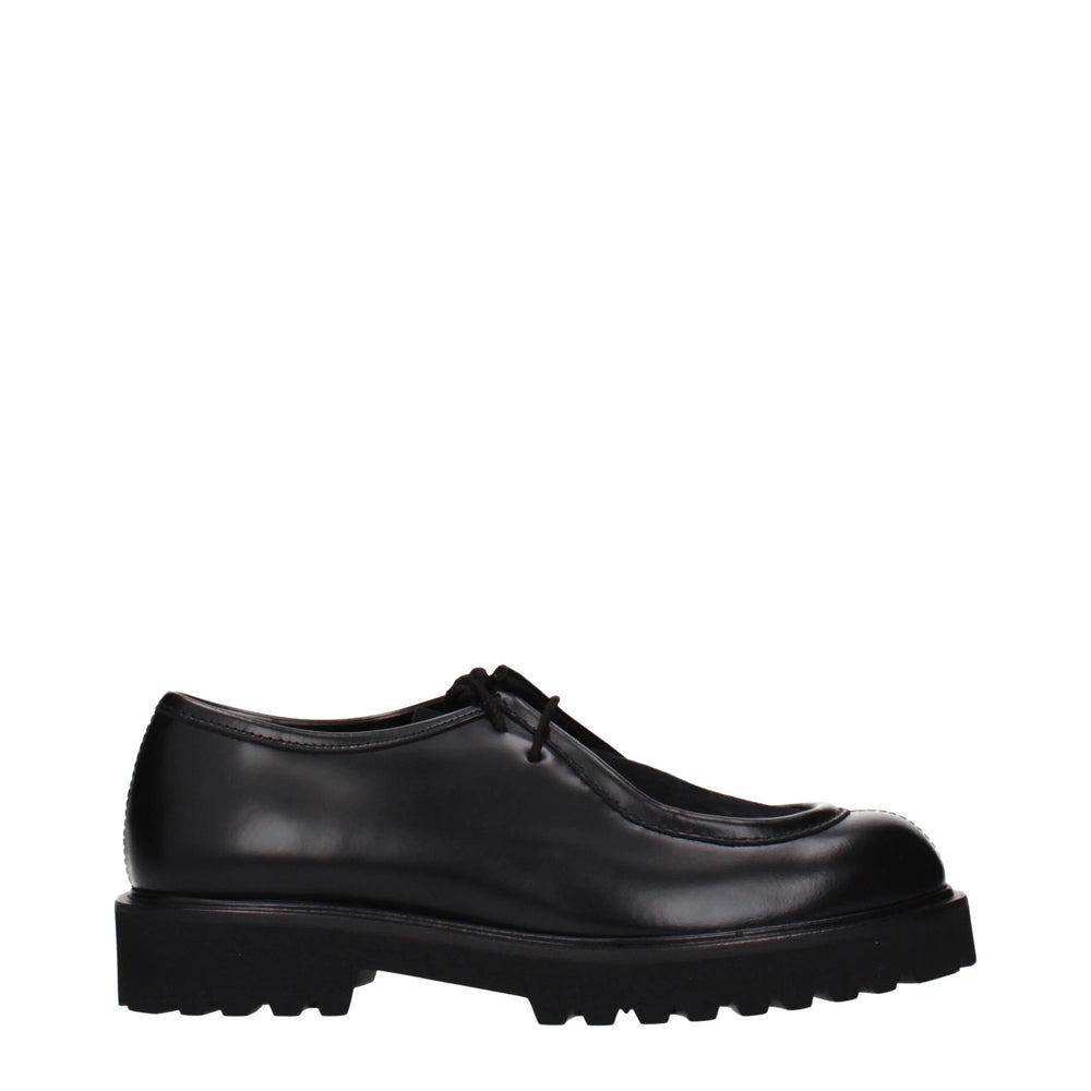 Max Mara Black Leather Oxfords And Derbies - EU38.5/US8.5