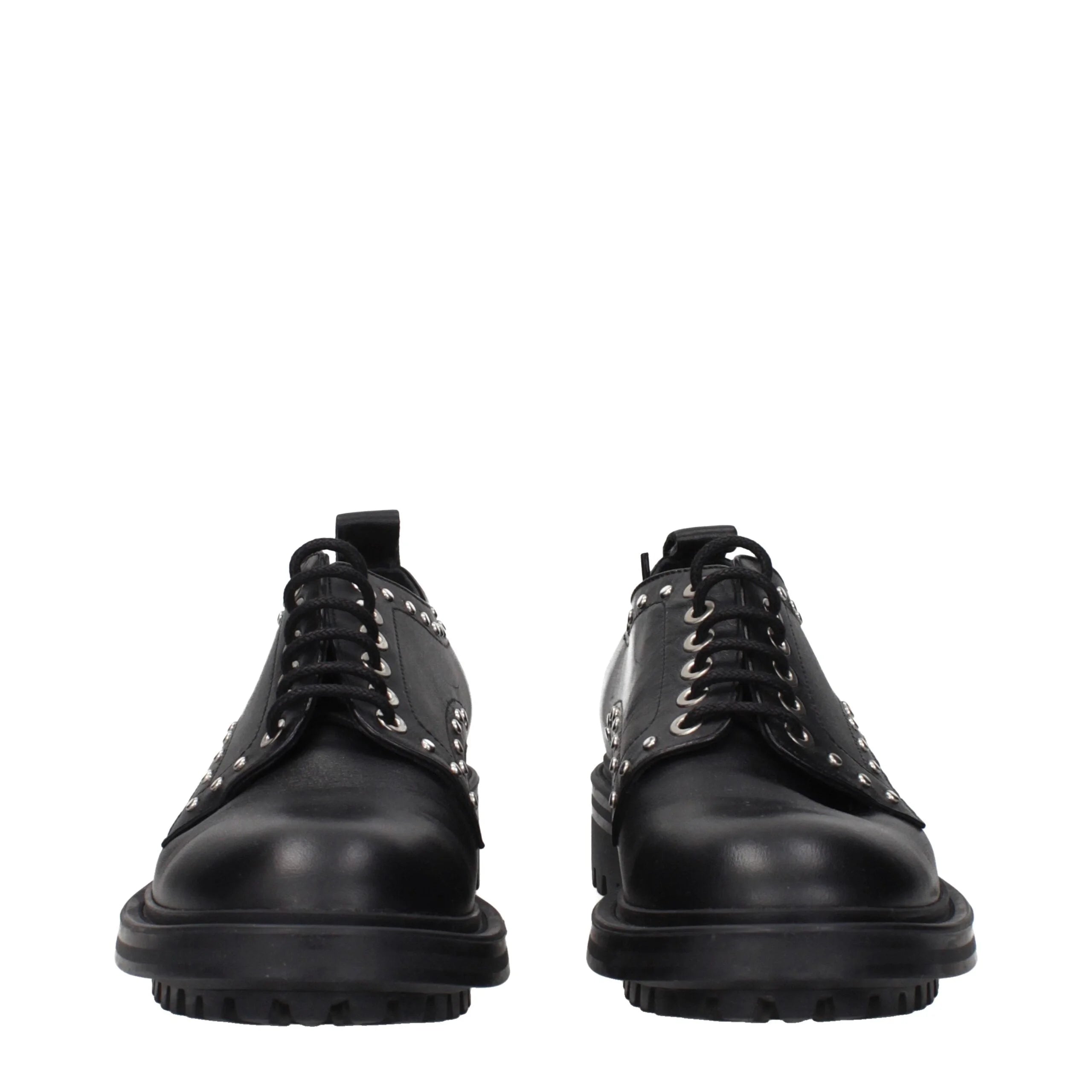 Max Mara Black Leather Oxfords And Derbies - EU38/US8