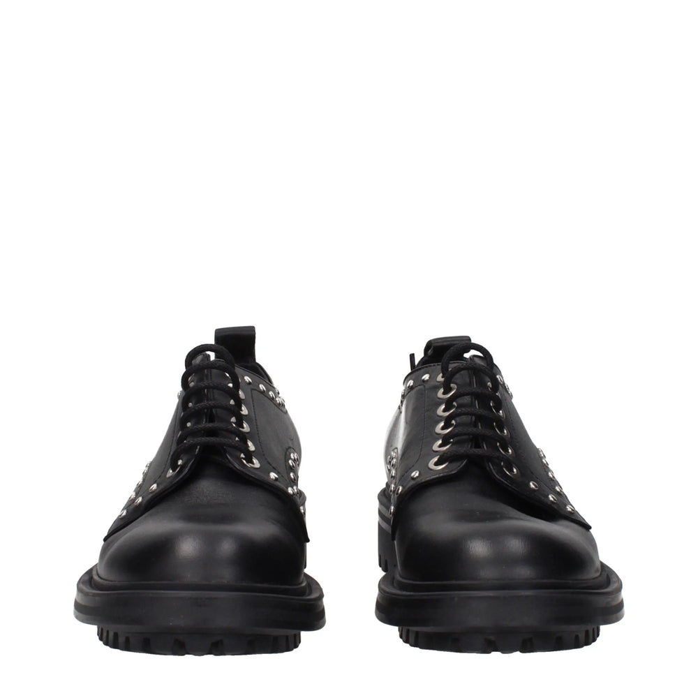 Max Mara Black Leather Oxfords And Derbies - EU38/US8 - Flats