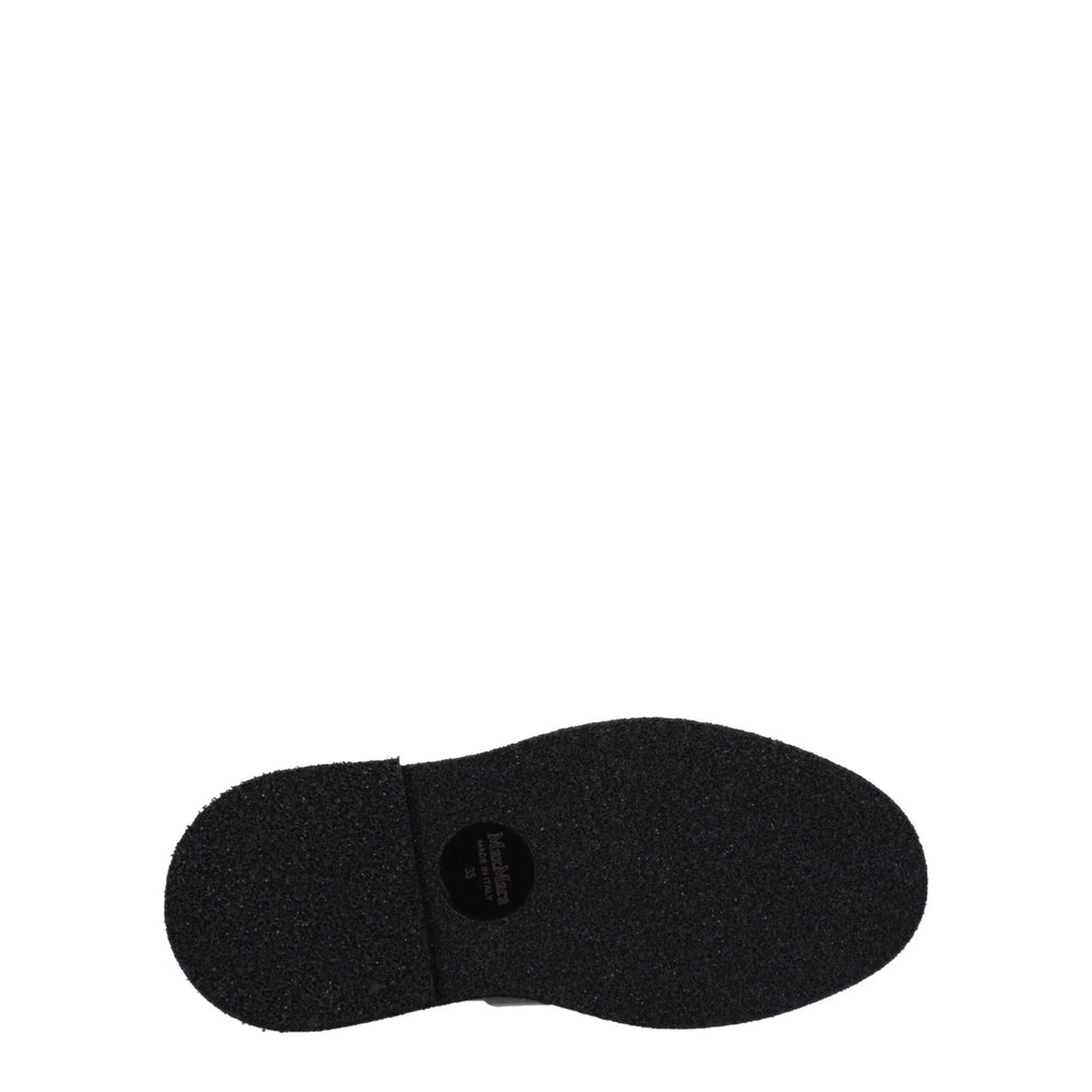 Max Mara Black Leather Oxfords And Derbies - Shoes