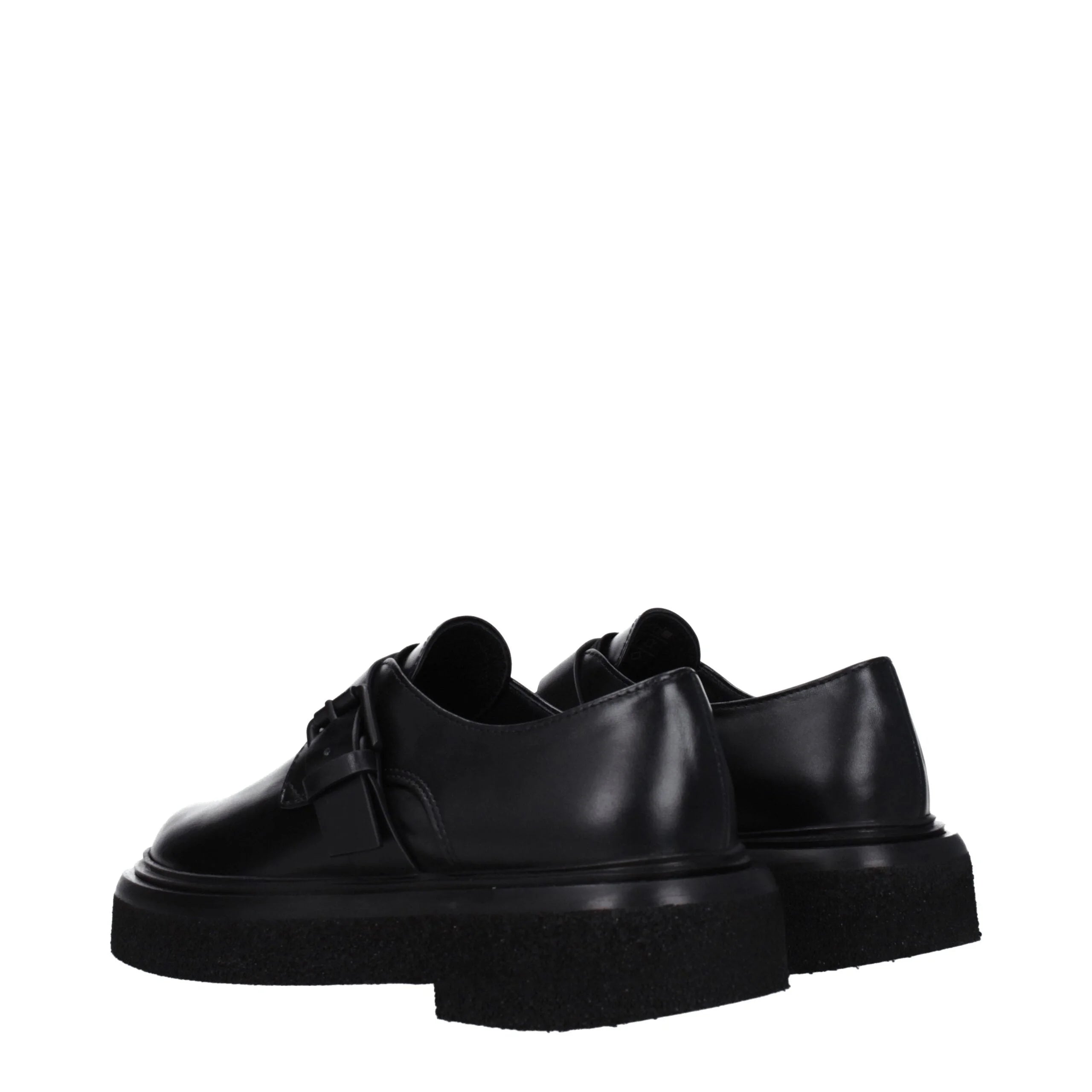 Max Mara Black Leather Oxfords And Derbies - Shoes