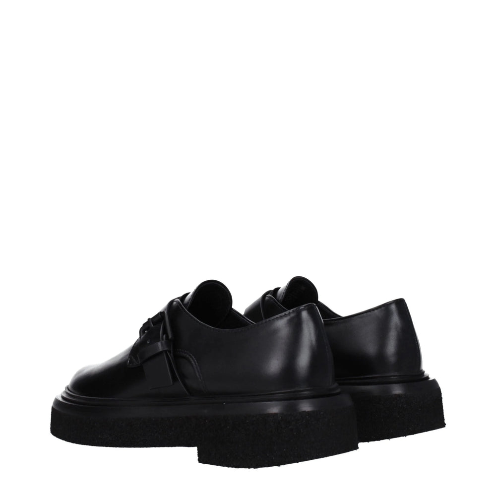 Max Mara Black Leather Oxfords And Derbies - Shoes