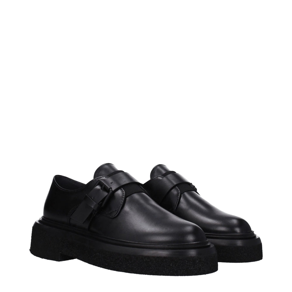 Max Mara Black Leather Oxfords And Derbies - Shoes