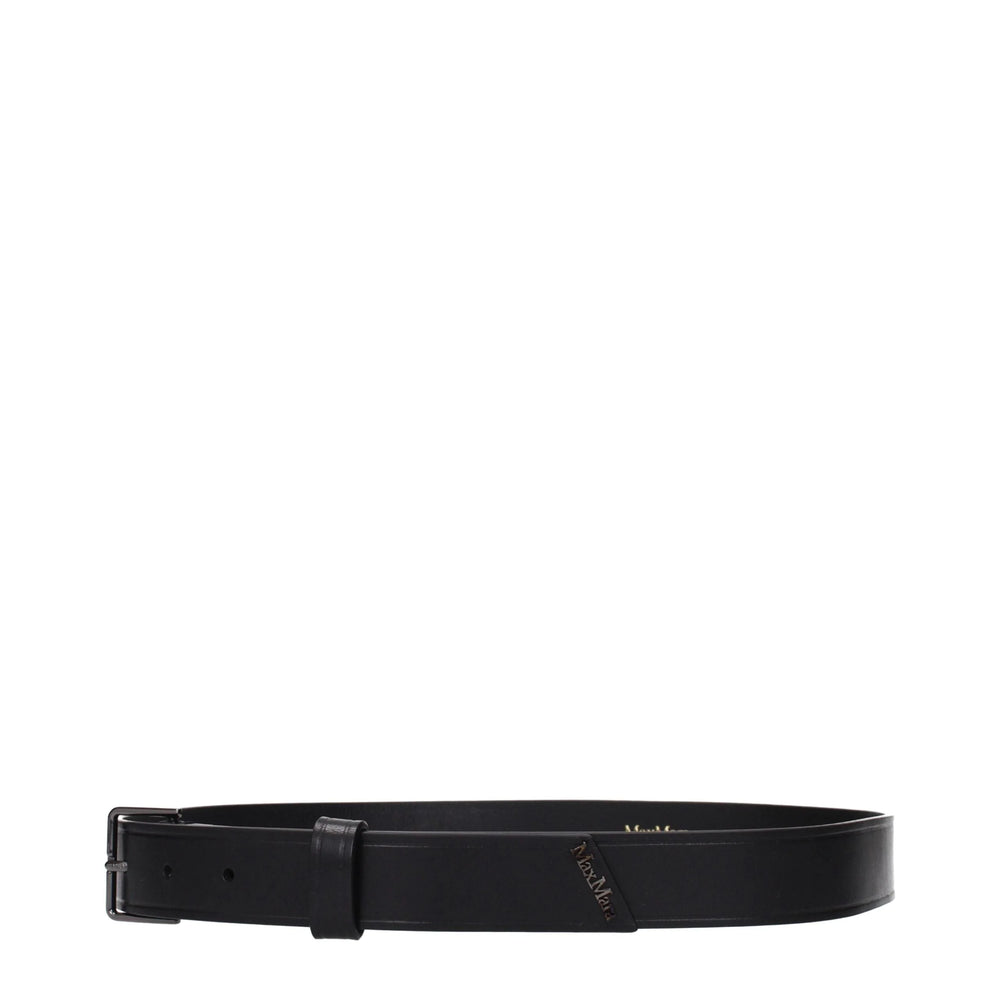 Max Mara Black Leather Regular Belts