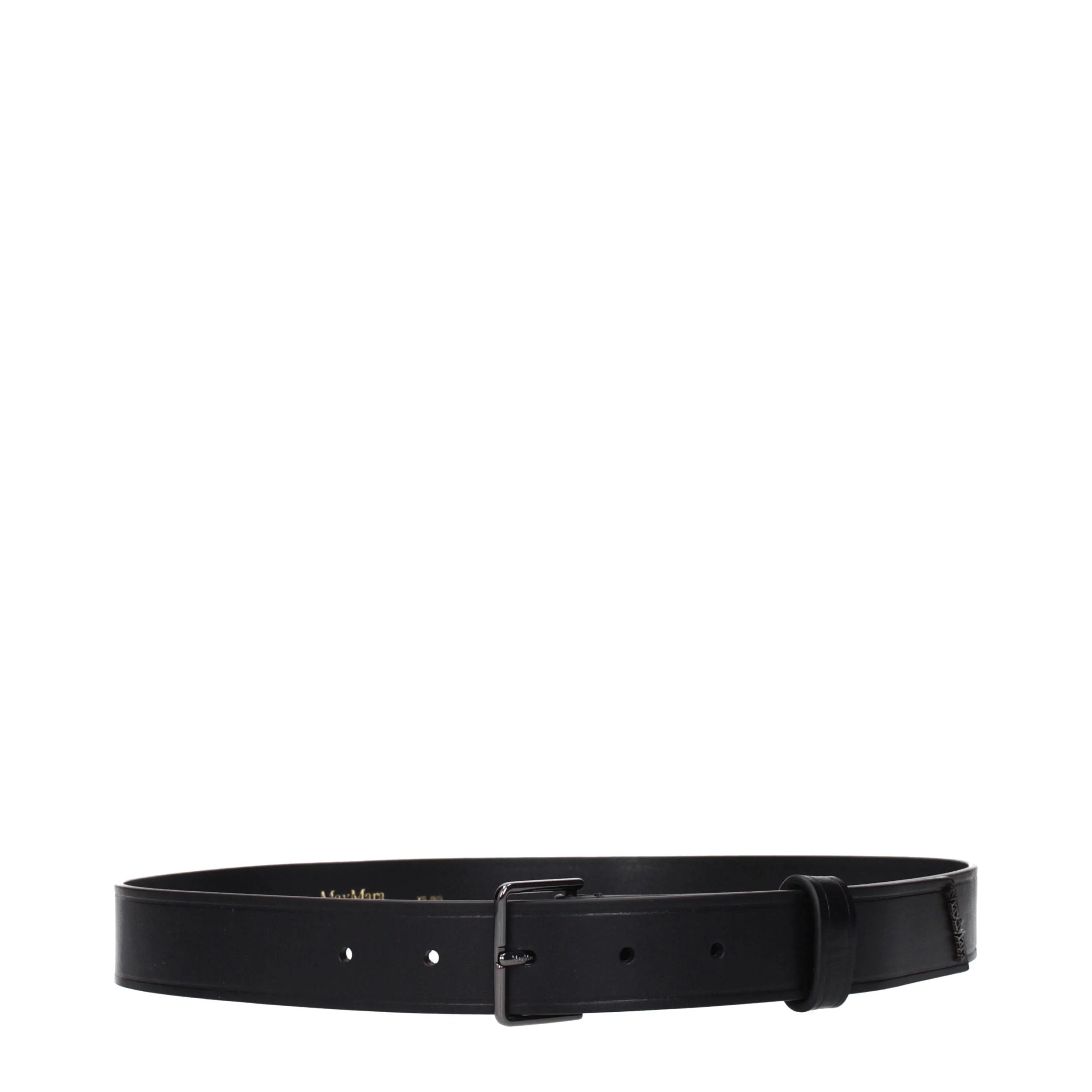 Max Mara Black Leather Regular Belts