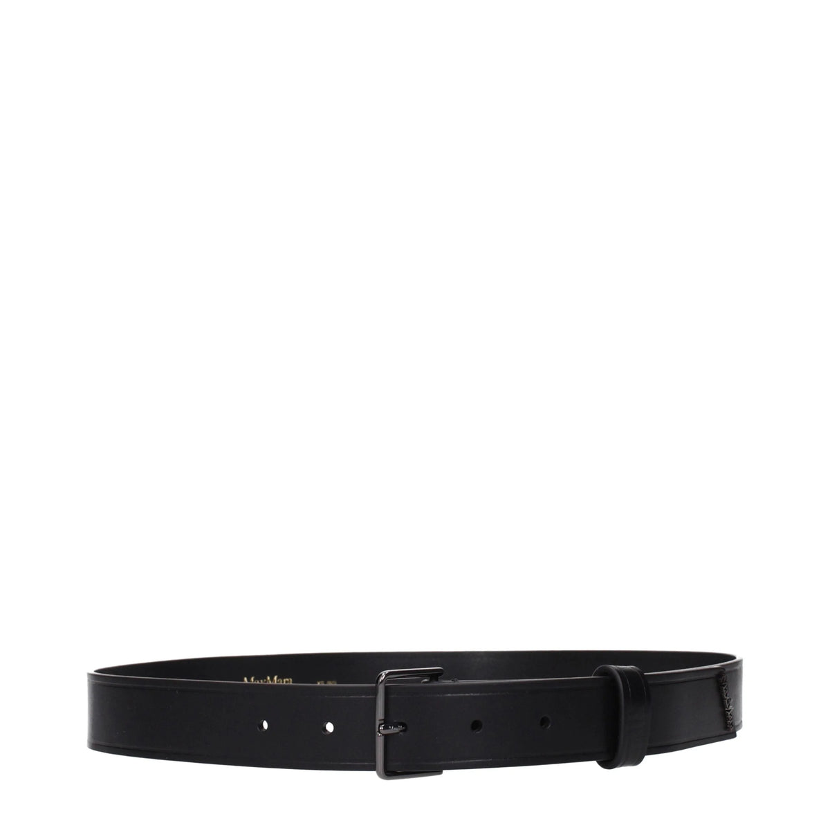 Max Mara Black Leather Regular Belts