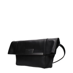 Max Mara Schwarze Lederschultertasche