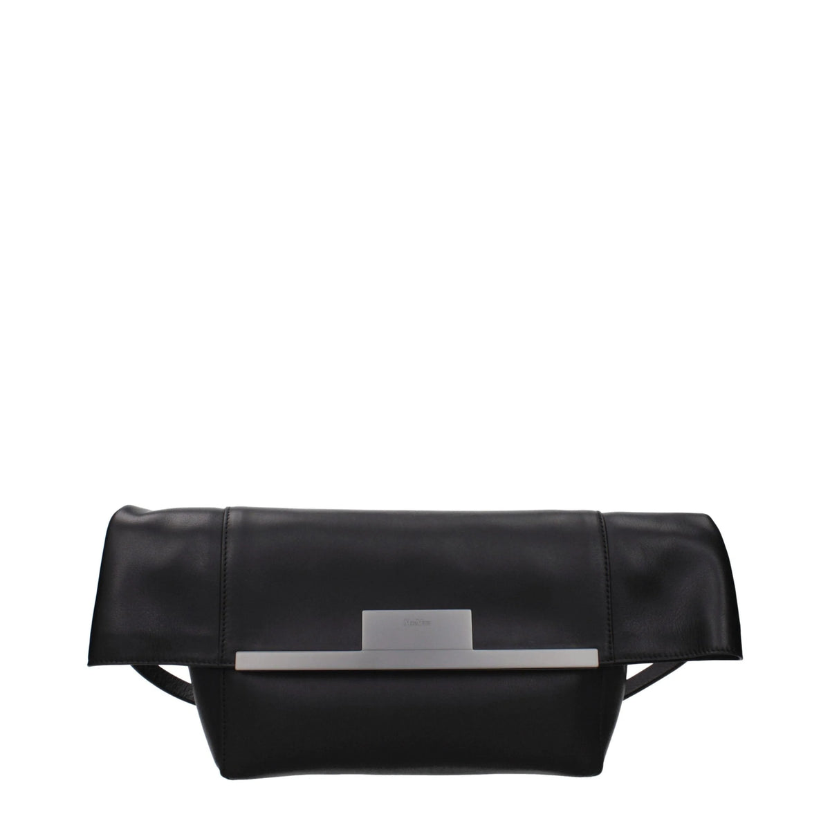 Max Mara Schwarze Lederschultertasche