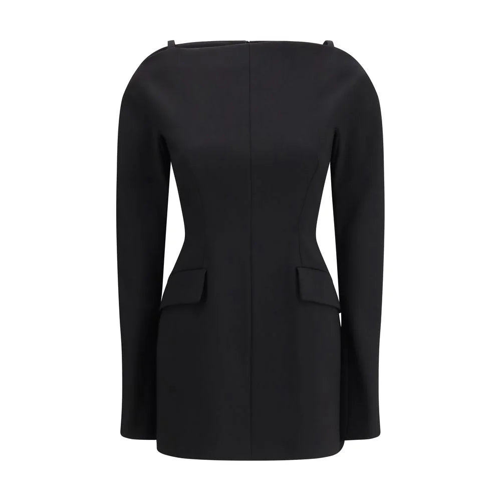 Max Mara Black Polyester Casual Dress - IT38 | S