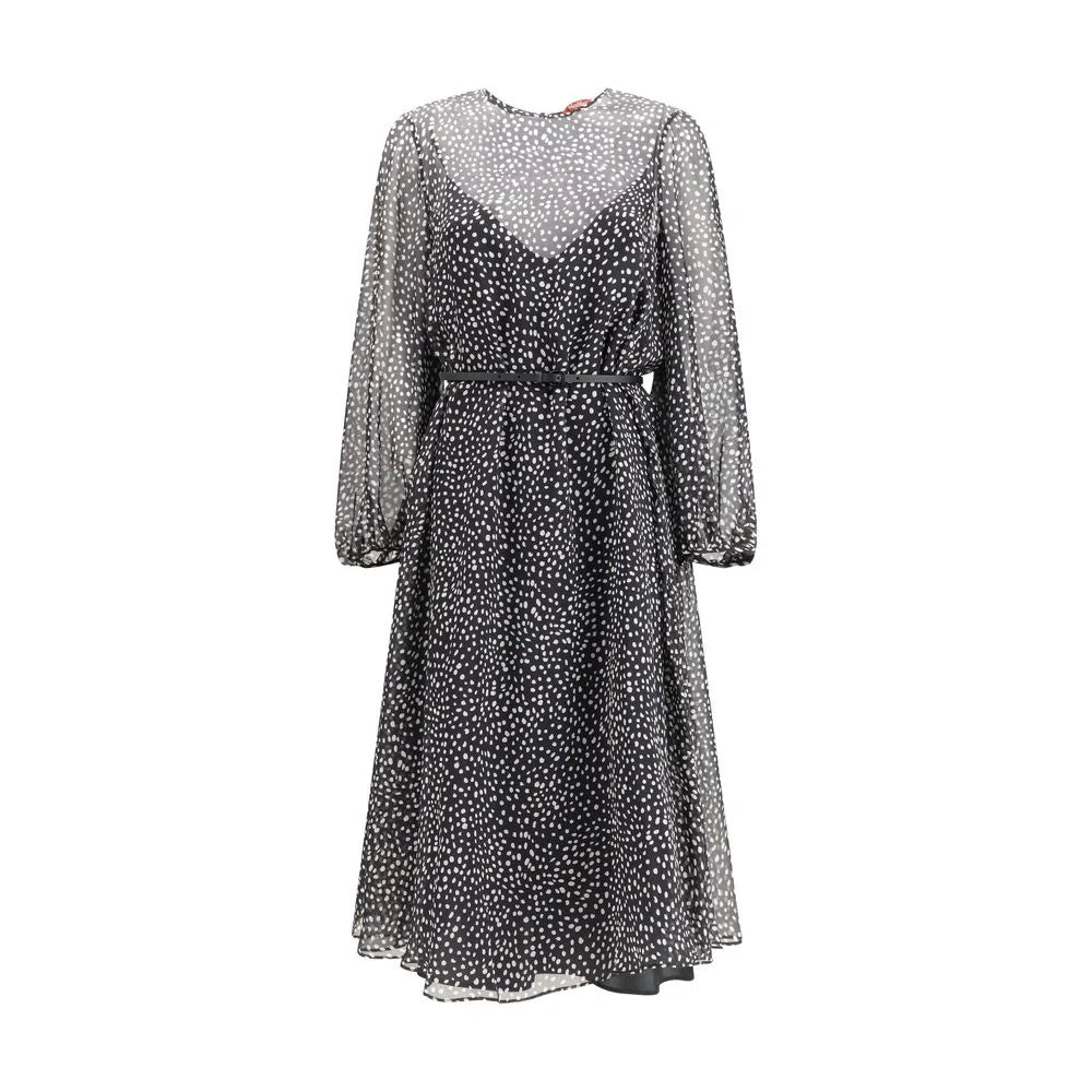 Max Mara Black Silk Casual Dress
