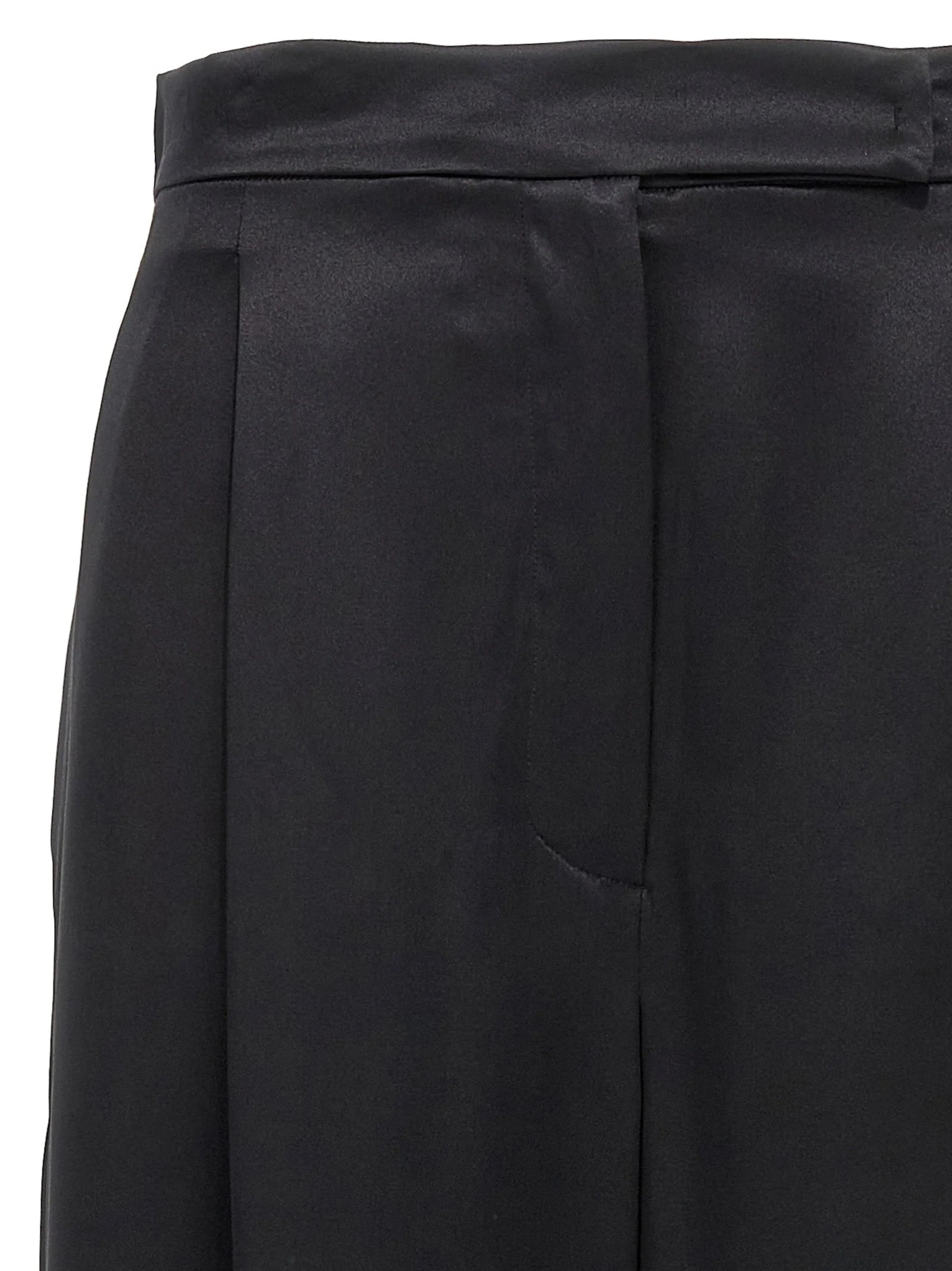 Max Mara Black Silk Casual Pants