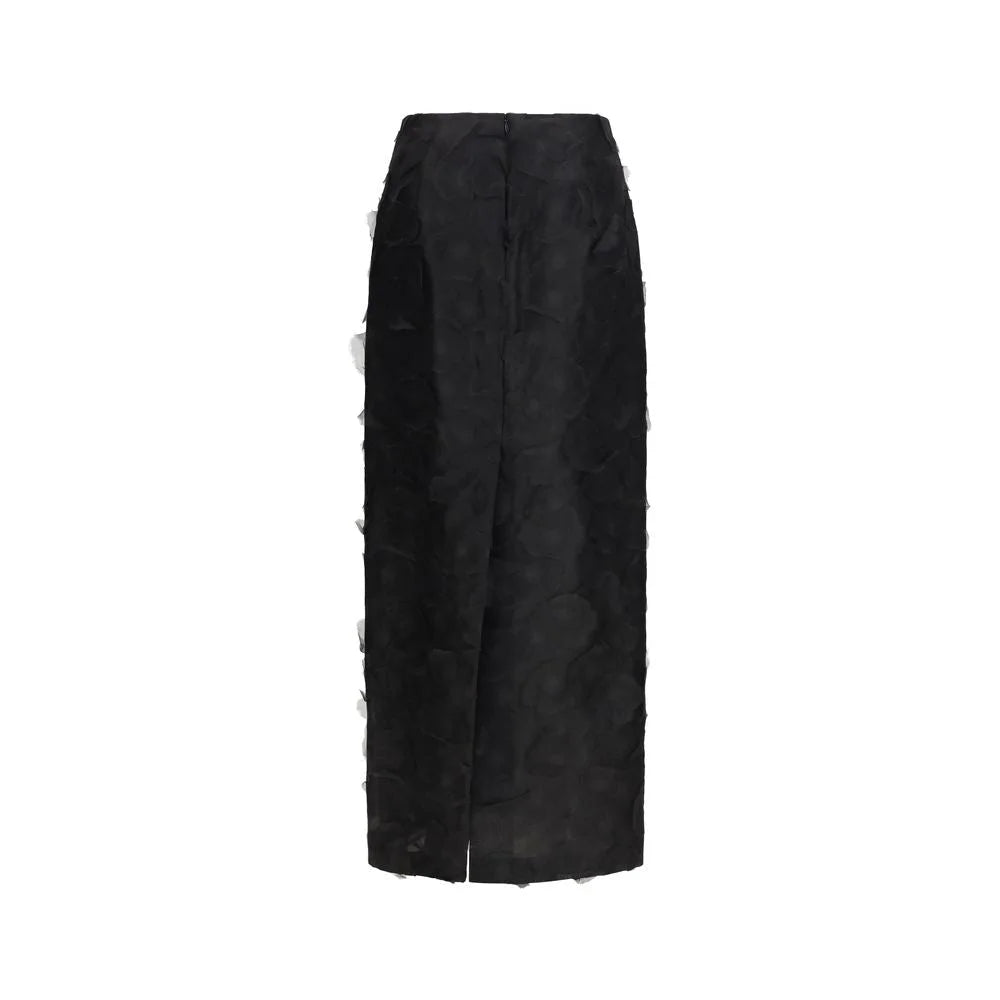 Max Mara Black Silk Long Skirt - IT40 | M