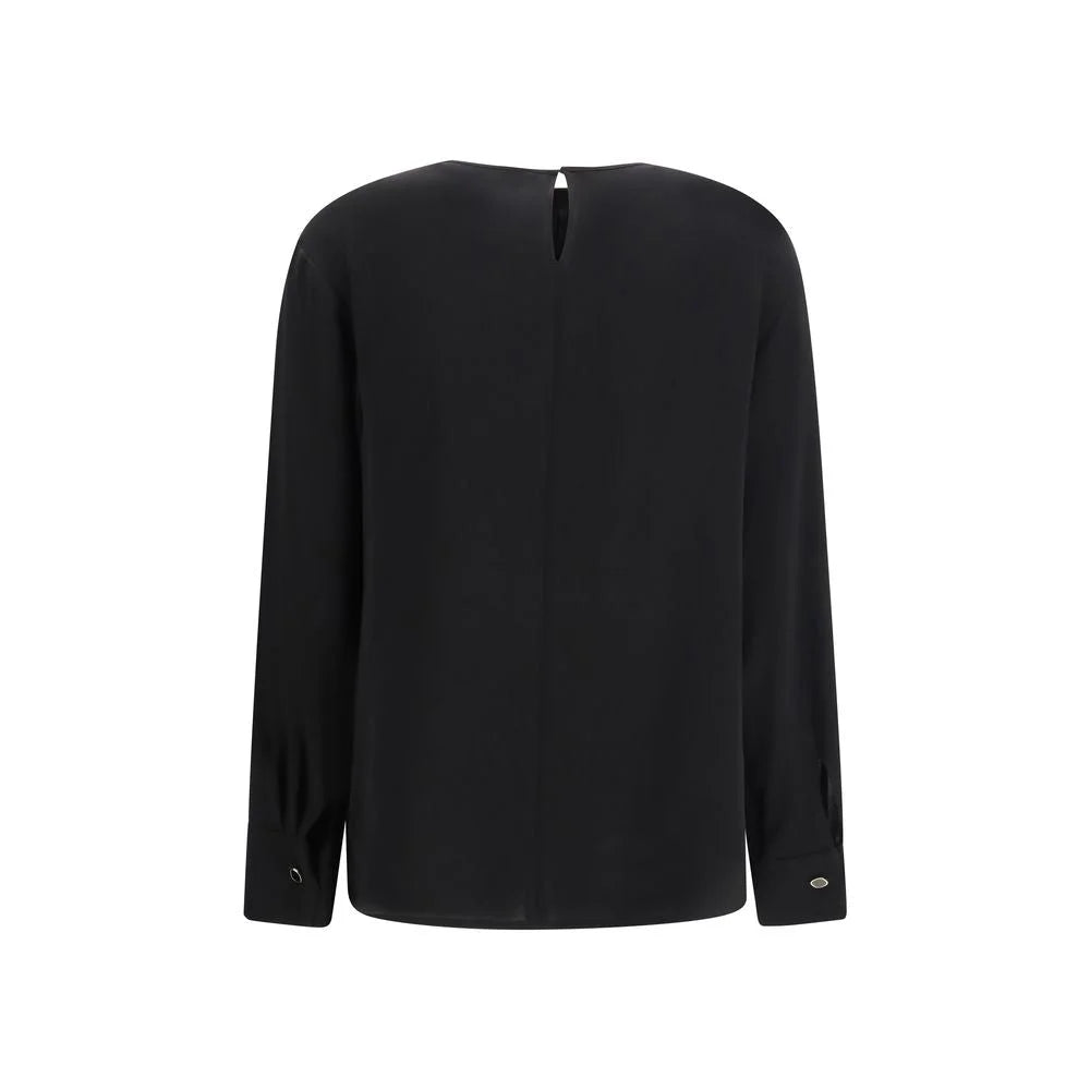 Max Mara Black Triacetate Blouse