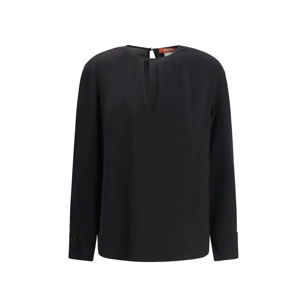 Max Mara Black Triacetate Blouse