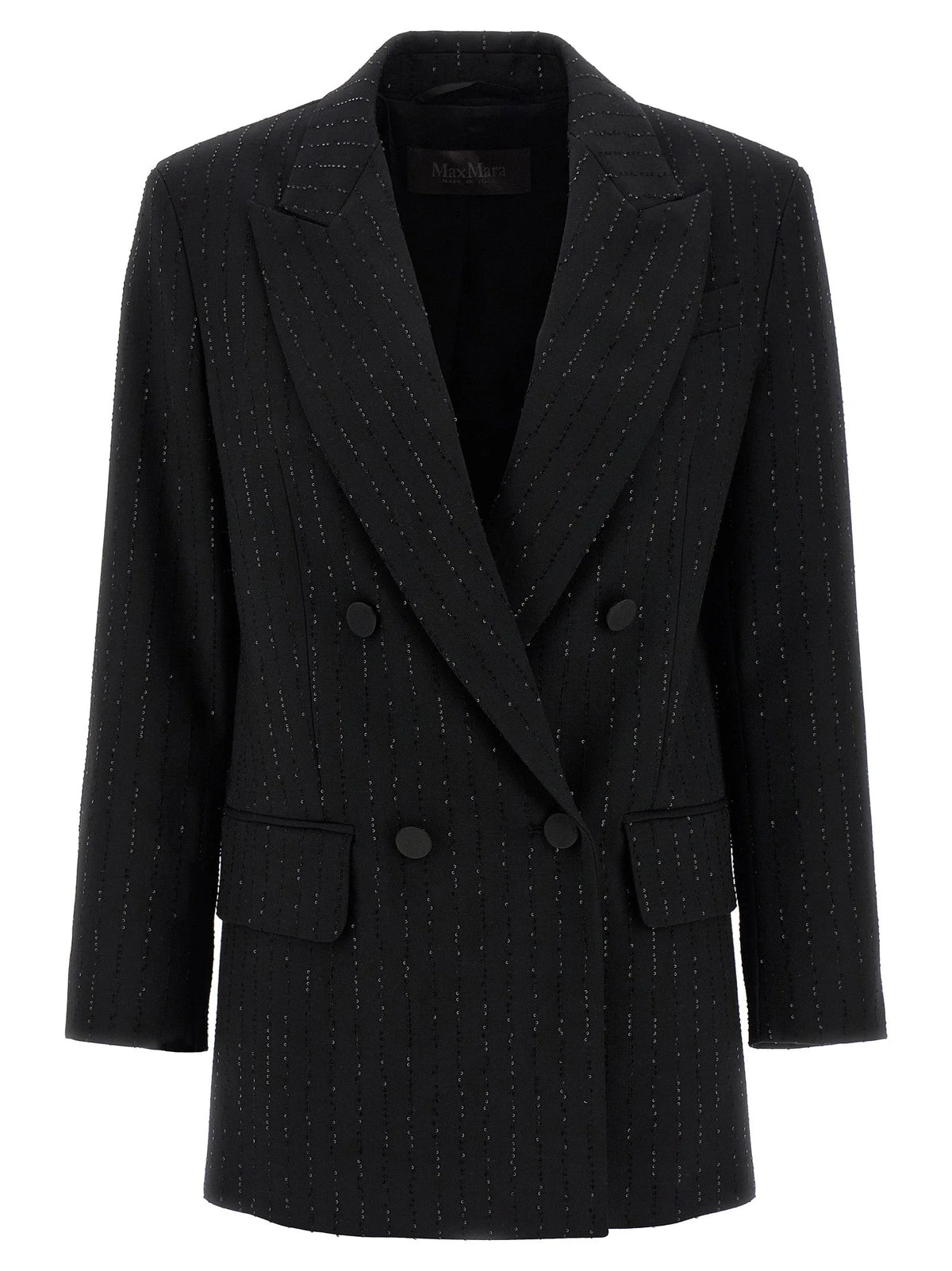 Max Mara Black Virgin Wool Blazer