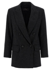 Max Mara Black Virgin Wool Blazer