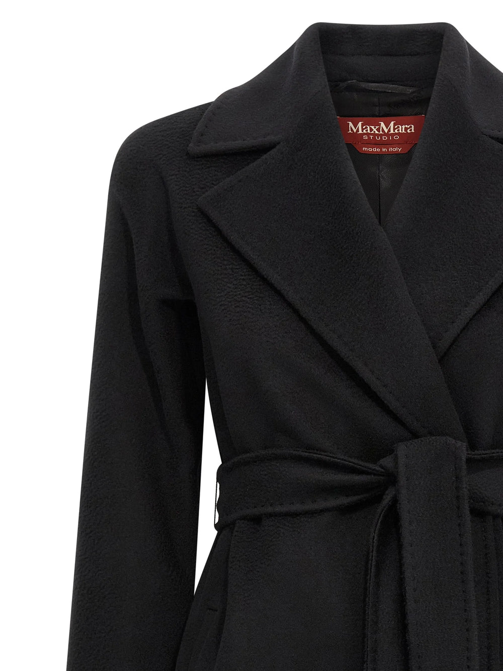 Max Mara Black Virgin Wool Coat