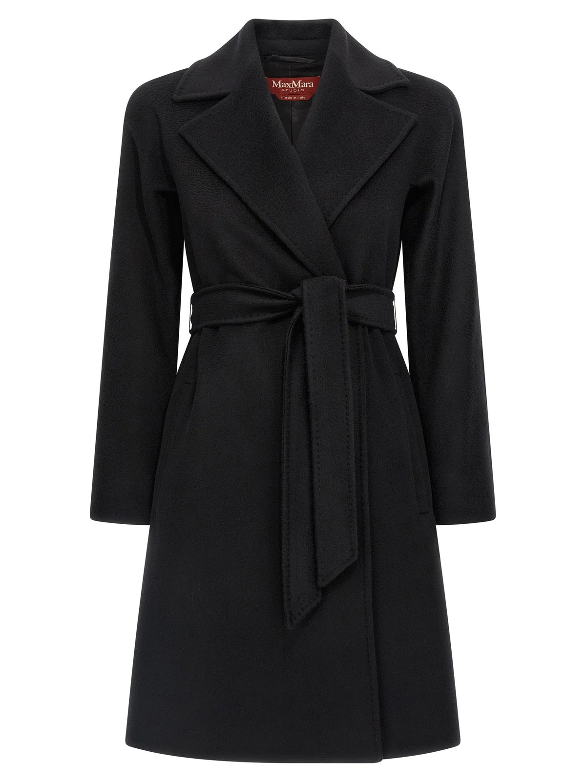 Max Mara Black Virgin Wool Coat