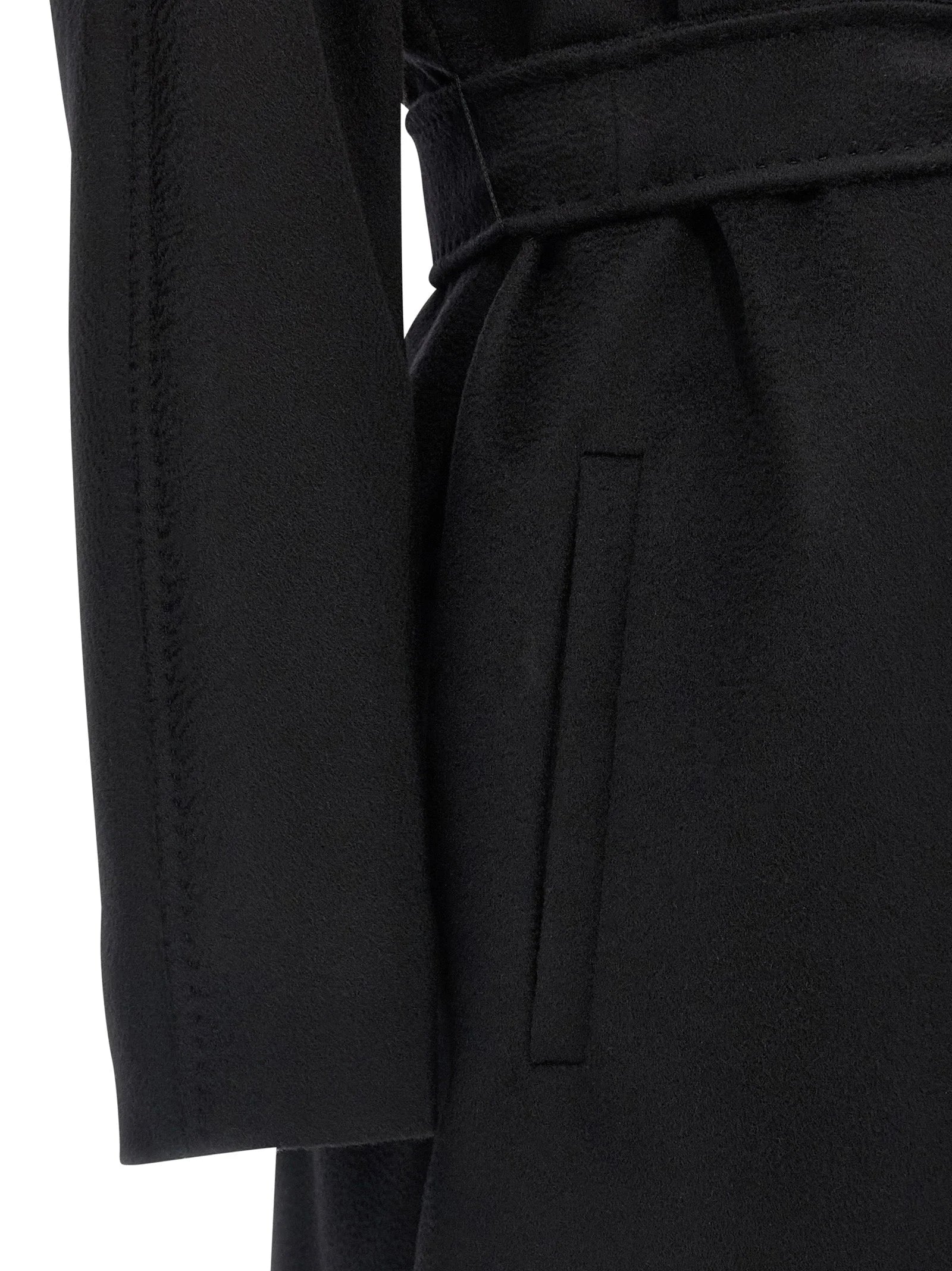 Max Mara Black Virgin Wool Coat