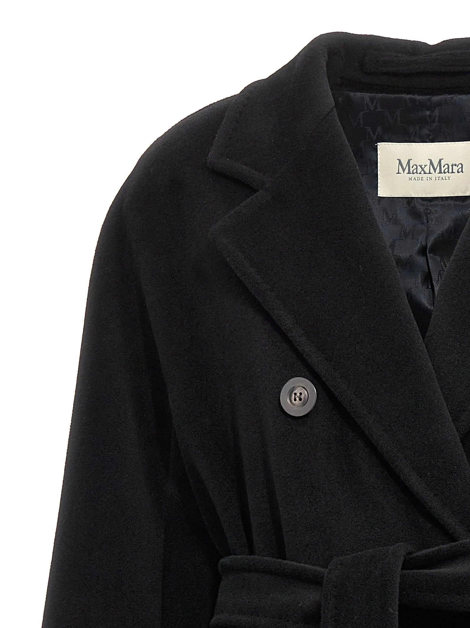 Max Mara Black Virgin Wool Coat