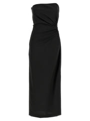 Max Mara Black Virgin Wool Long Dress
