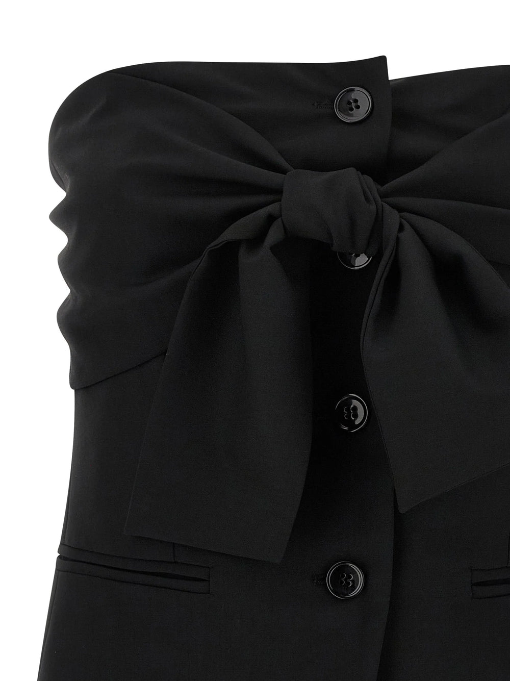 Max Mara Black Virgin Wool Tank Tops