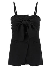 Max Mara Black Virgin Wool Tank Tops