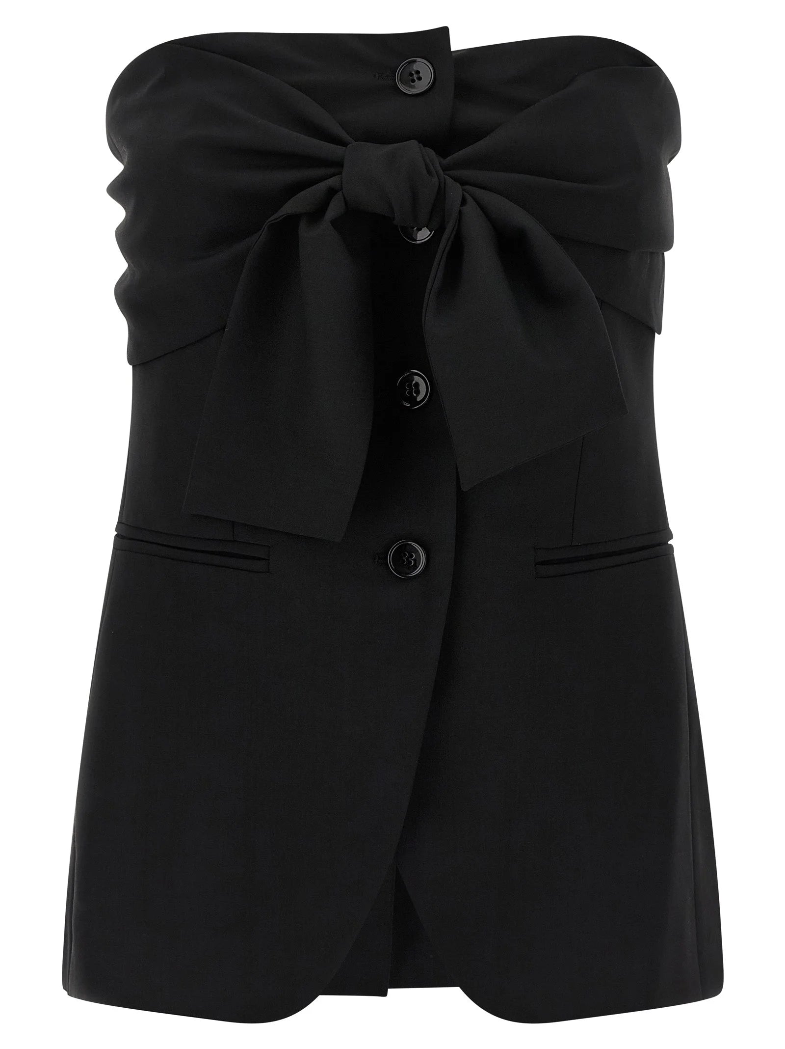 Max Mara Black Virgin Wool Tank Tops