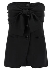 Max Mara Black Virgin Wool Tank Tops