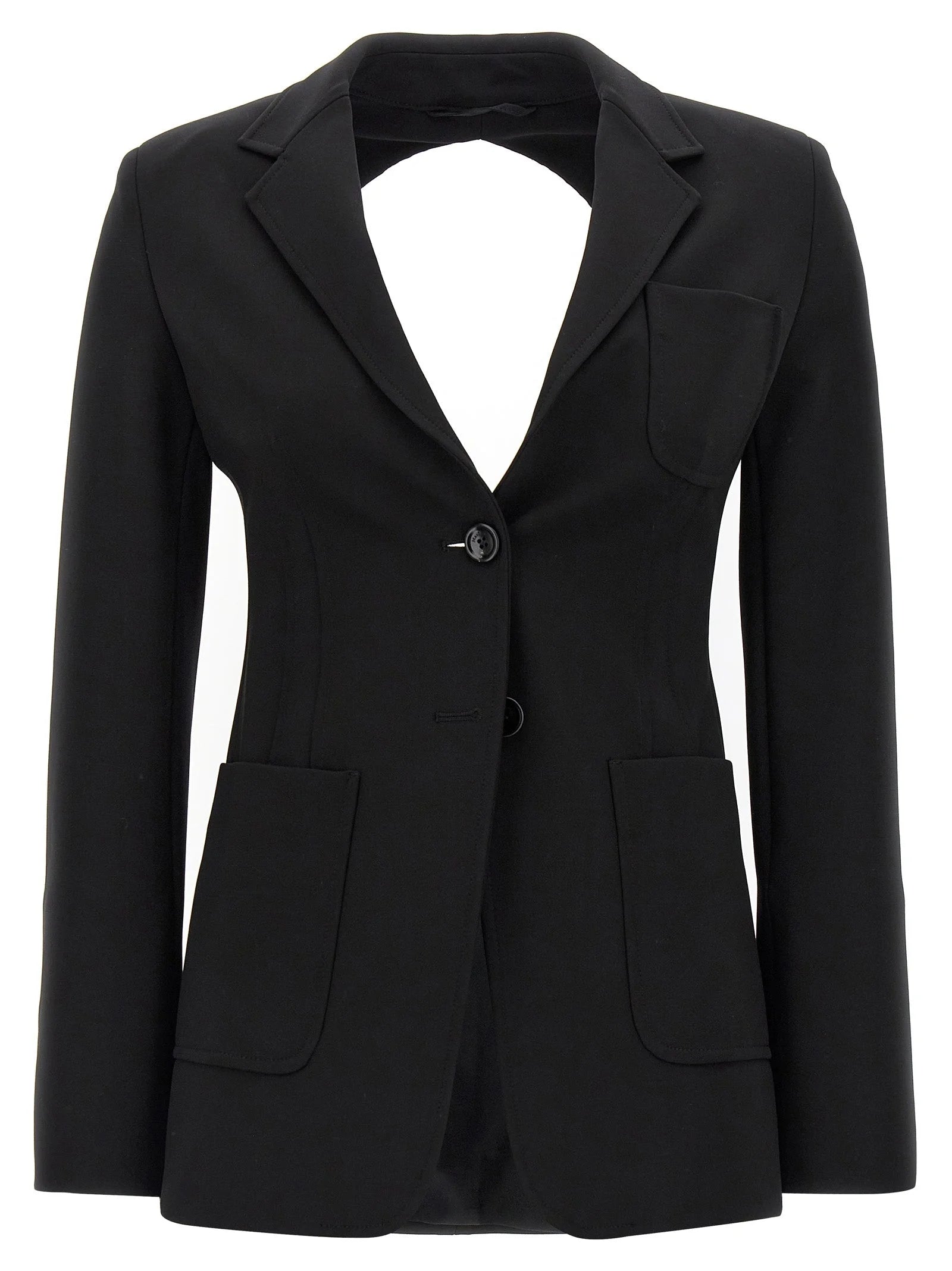 Max Mara Black Viscose Blazer - IT42