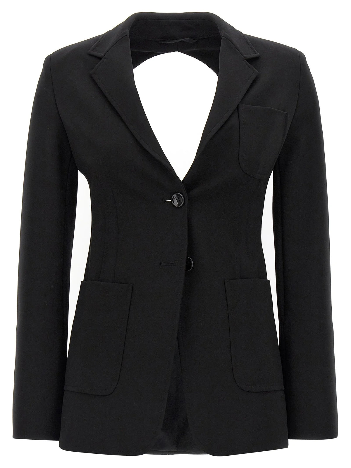 Max Mara Black Viscose Blazer - IT42
